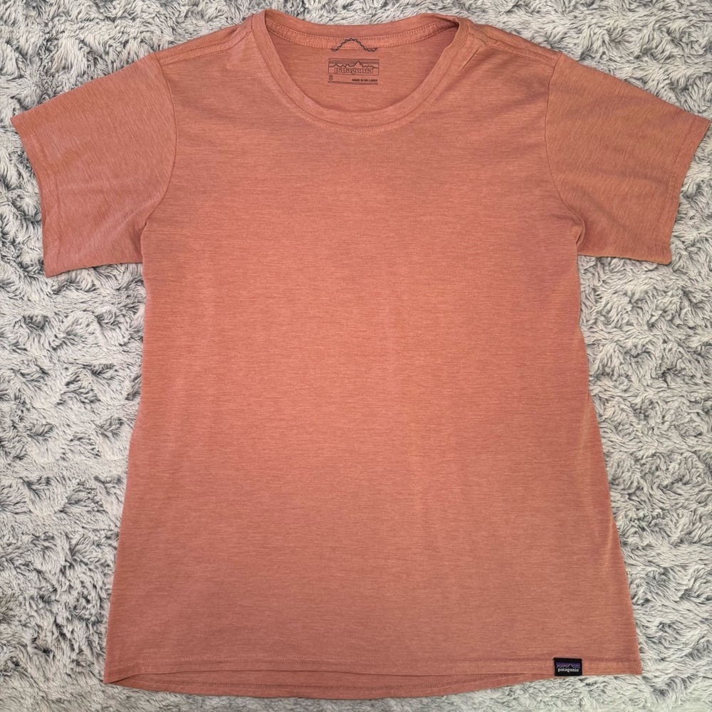 Patagonia Women’s Small Salmon Casual T-Shirt Tee Short Sleeve Top Crew Neck S